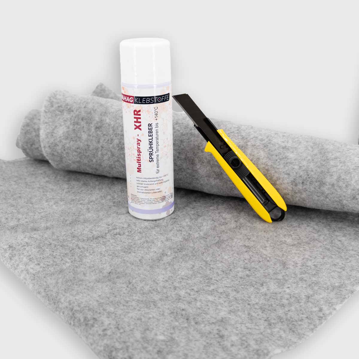 15m² 4-Wege Ultraflex Filz-Paket inkl. Sprühkleber und Cutter Messer