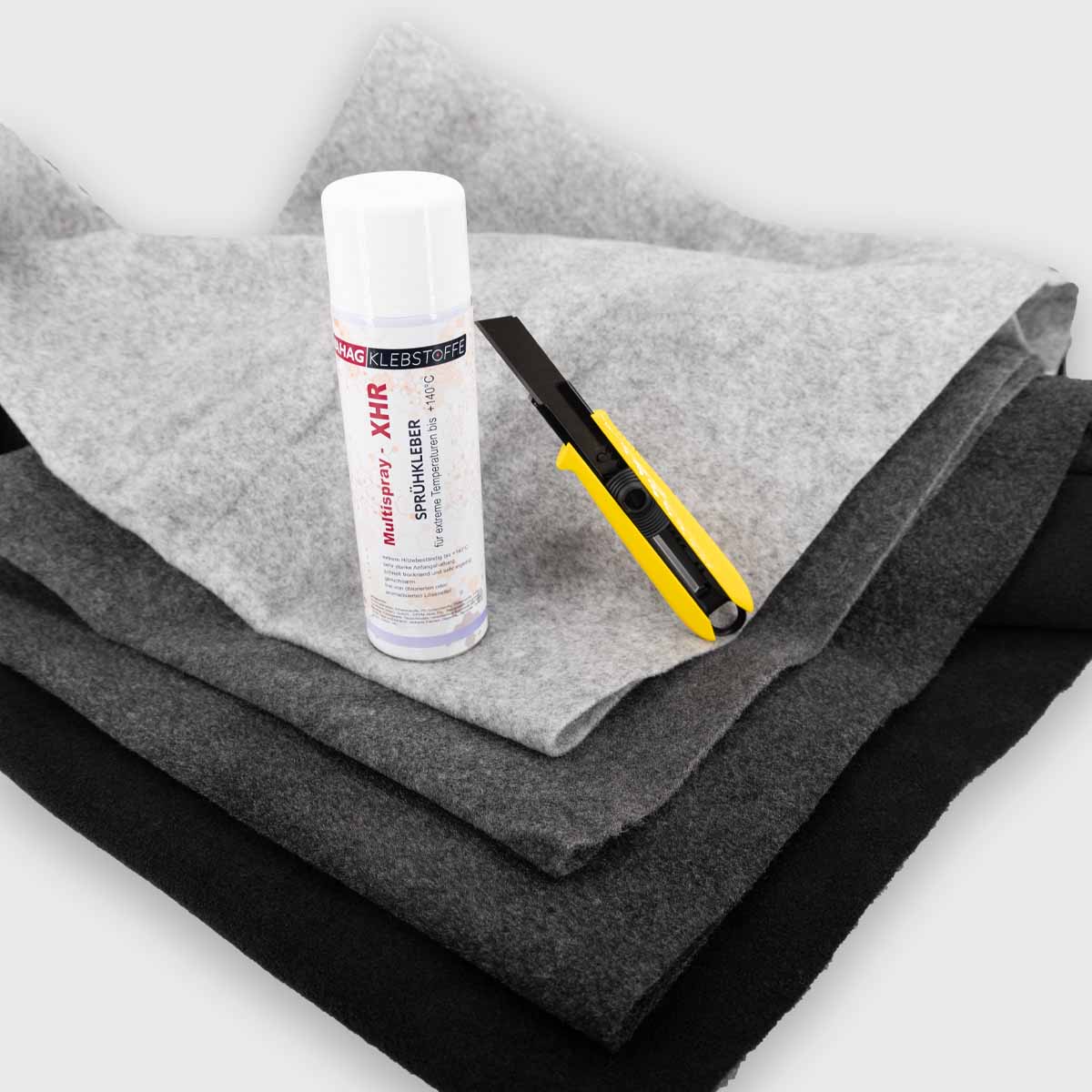 15m² 4-Wege Ultraflex Filz-Paket inkl. Sprühkleber und Cutter Messer