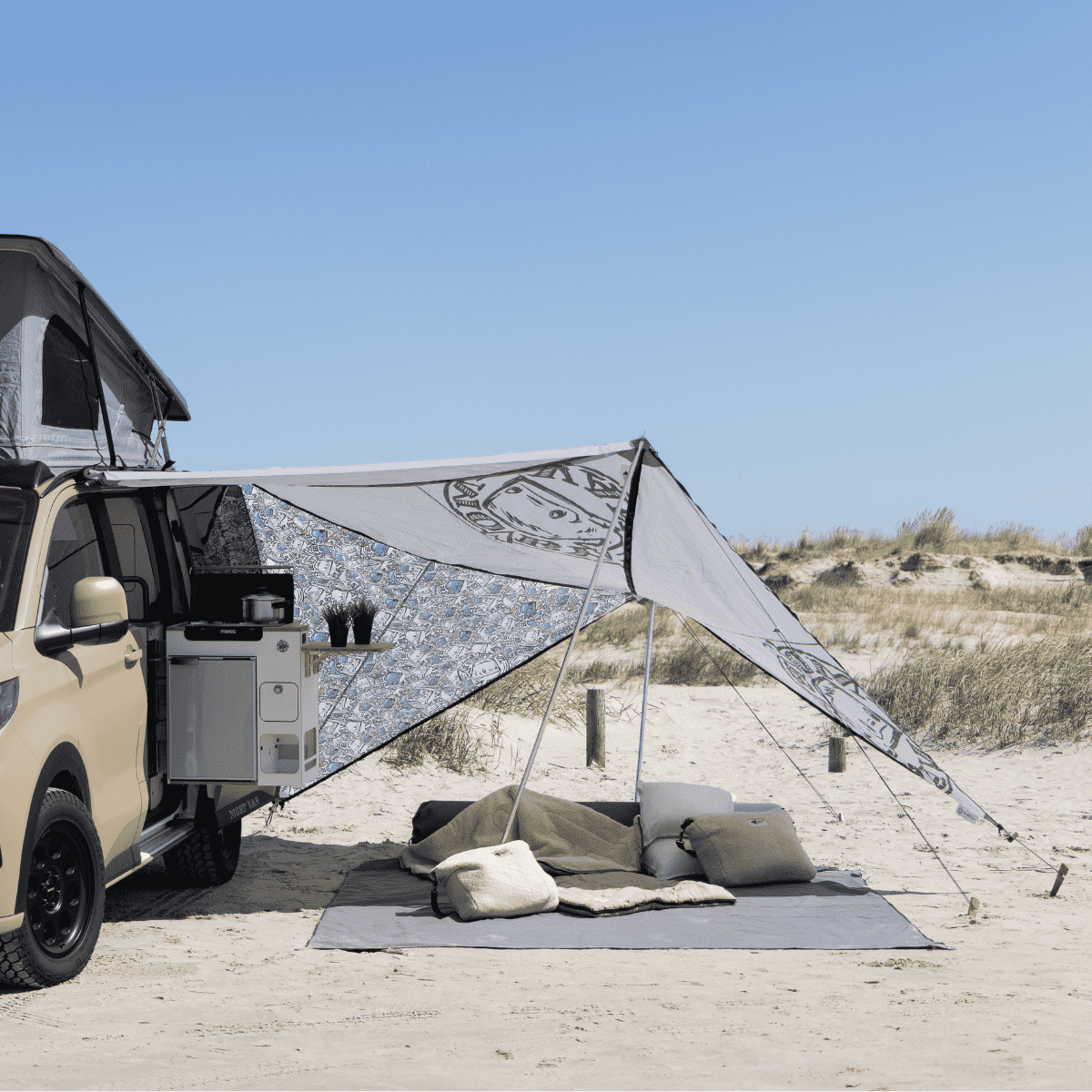 BENT Verbindbares Sonnensegel "TC-Zip-Protect Canvas Single"