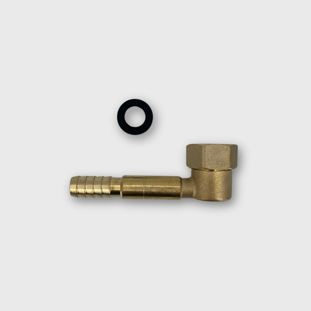 Raccord coudé en laiton pour camping-car Queensize 1/2" UM avec raccord Quick-Fit et tétine de tuyau 10mm