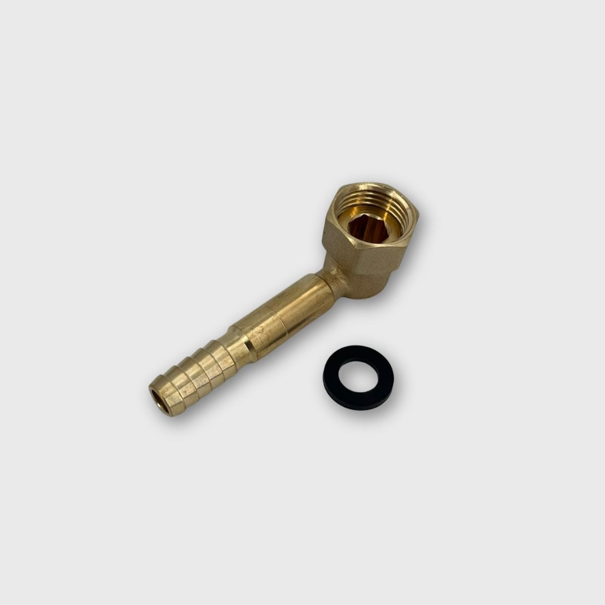 Raccord coudé en laiton pour camping-car Queensize 1/2" UM avec raccord Quick-Fit et tétine de tuyau 10mm