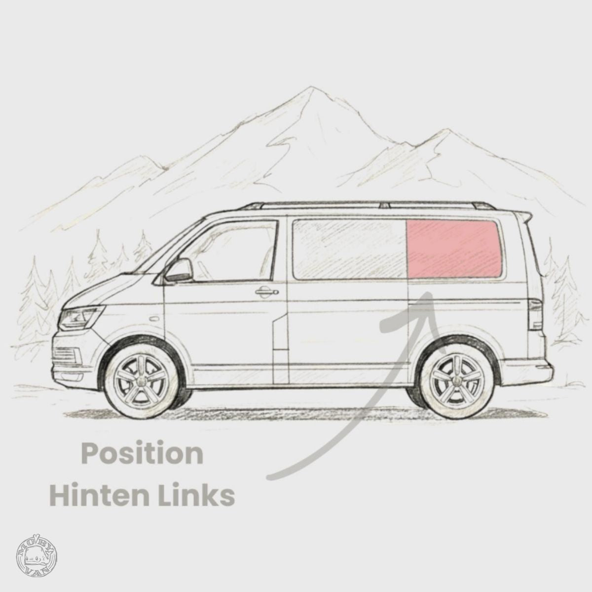 Schiebefenster - Hinten - getönt | VW T5 T5.2 T6 T6.1 L1 KR