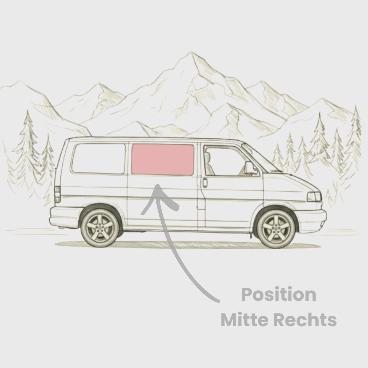 Schiebefenster Mitte VW T4