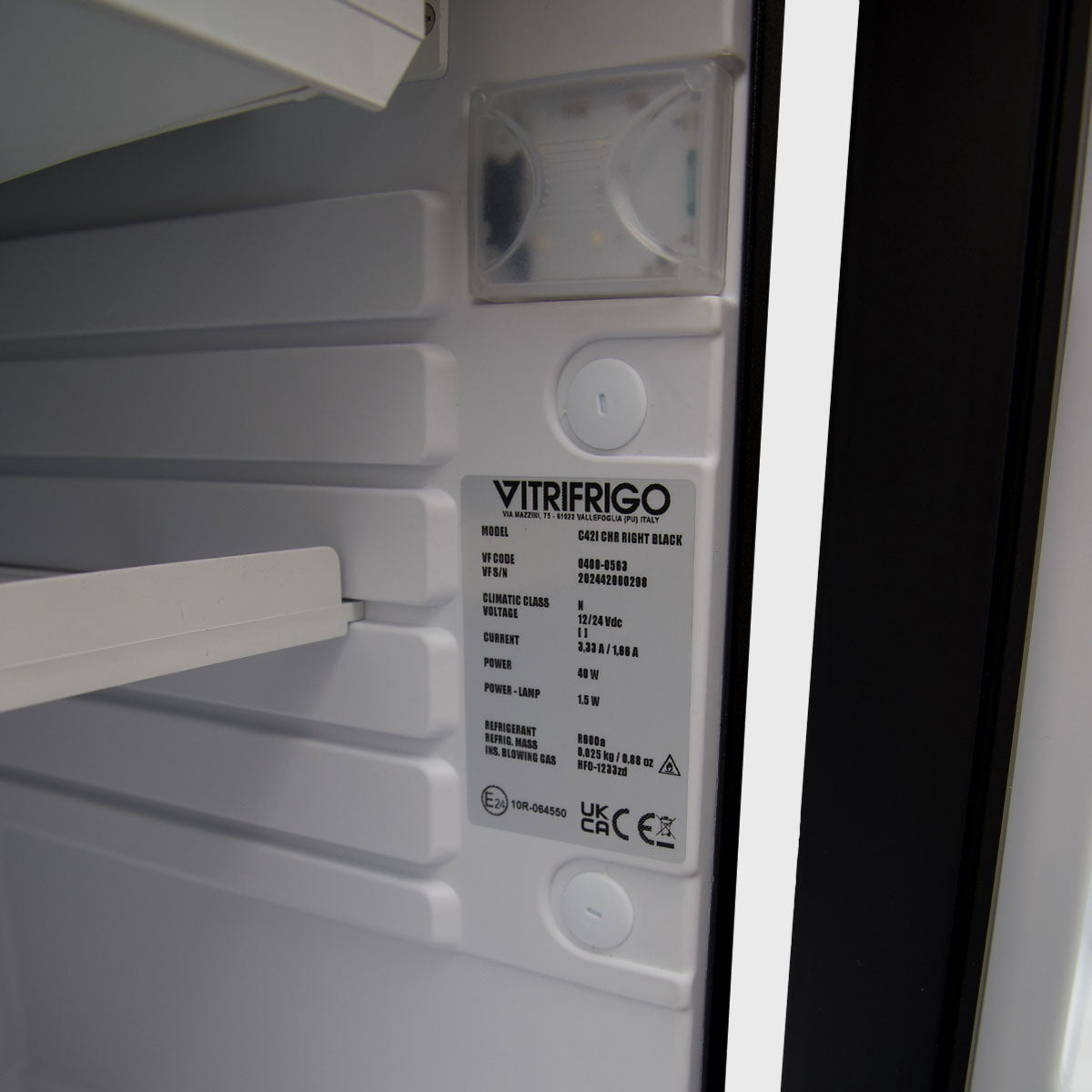 Vitrifrigo C42i CHR Kompressorkühlschrank mit abnehmbarem Aggregat