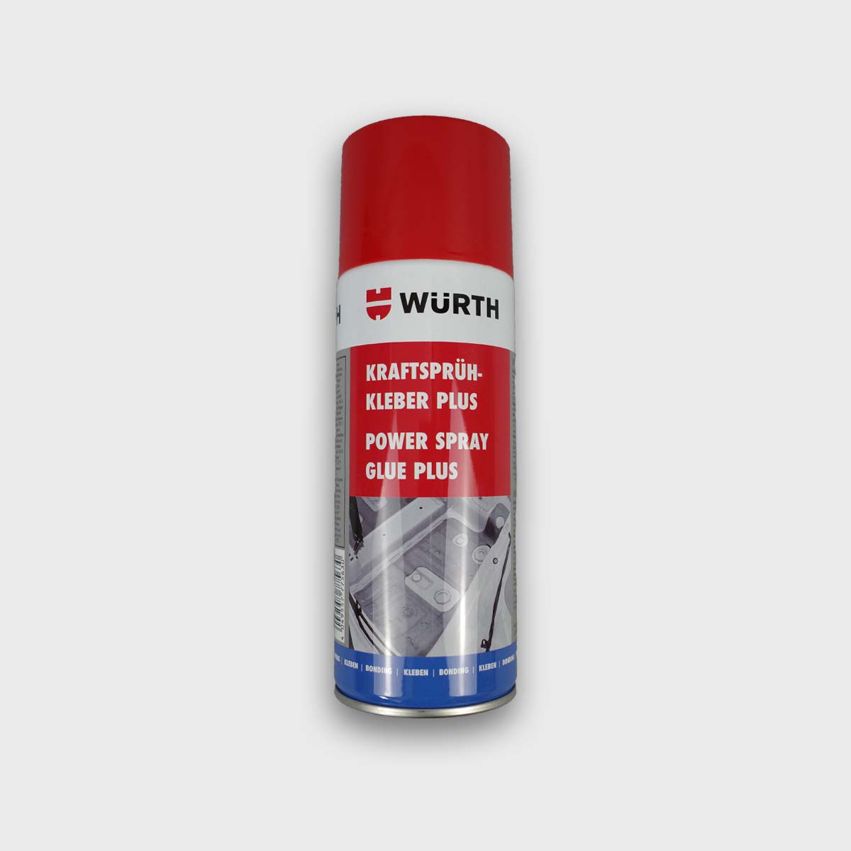 Würth Kraft Sprühkleber Plus 400ml aerosol spray adhesive, heat resistant up to 110°C, fast drying, color-neutral, adjustable spray for versatile use