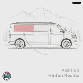 Schiebefenster - Hinten - getönt | VW T5 T5.2 T6 T6.1 L2 LR