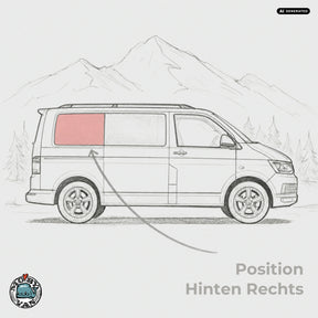 Schiebefenster - Hinten - getönt | VW T5 T5.2 T6 T6.1 L1 KR