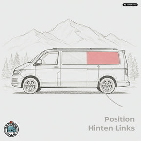 Schiebefenster - Hinten - getönt | VW T5 T5.2 T6 T6.1 L2 LR