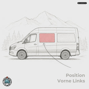 Schiebefenster - Vorne - getönt | MB Sprinter W906 W907 W910 / VW Crafter 1 L2 L3 L4