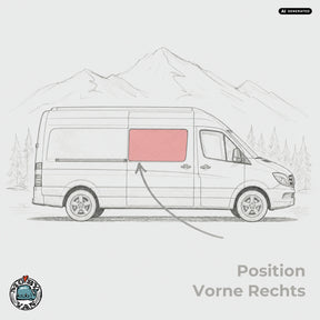 Schiebefenster - Vorne - getönt | MB Sprinter W906 W907 W910 / VW Crafter 1 L2 L3 L4