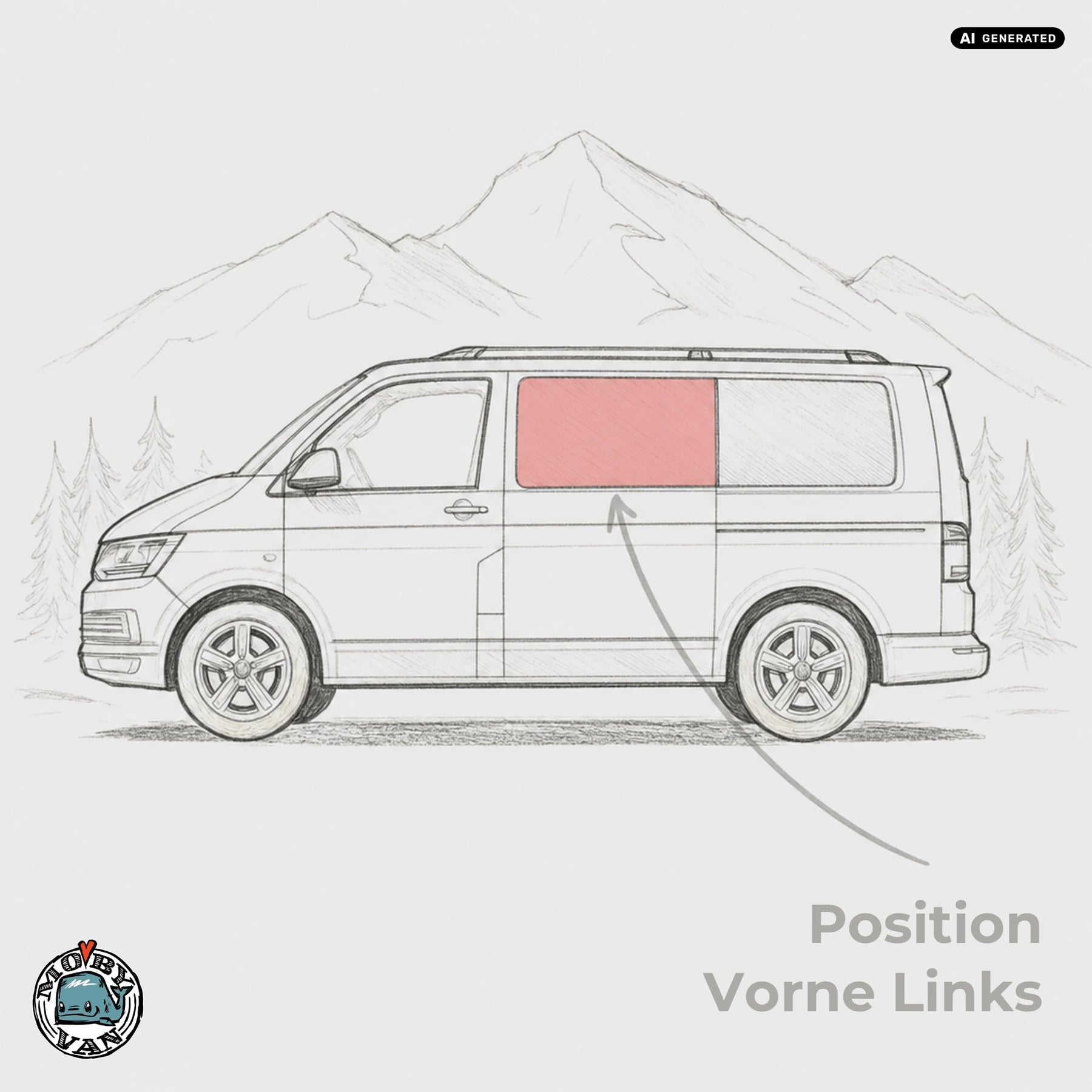 Seitenscheibe - Vorne | VW T5 T5.2 T6 T6.1