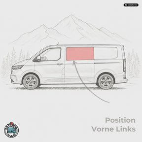 Schiebefenster - Vorne - getönt | Ford Transit Custom V710 / Ford Tourneo Custom V710 / VW New Transporter T7 / VW New Caravelle T7
