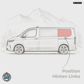 Seitenscheibe - Hinten | Ford Transit Custom V710 / Ford Tourneo Custom V710 / VW New Transporter T7 / VW New Caravelle T7 L1 KR