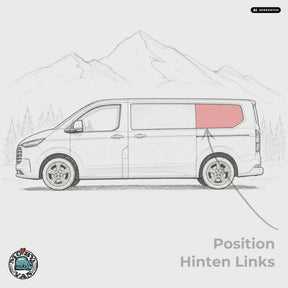 Seitenscheibe - Hinten | Ford Transit Custom V710 / Ford Tourneo Custom V710 / VW New Transporter T7 / VW New Caravelle T7 L2 LR