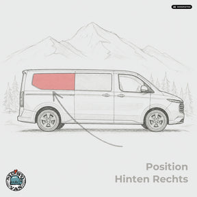 Seitenscheibe - Hinten | Ford Transit Custom V710 / Ford Tourneo Custom V710 / VW New Transporter T7 / VW New Caravelle T7 L2 LR