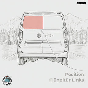 Heckscheibe - Flügeltür - getönt | VW New Transporter T7