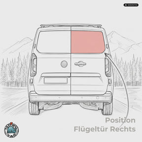 Heckscheibe - Flügeltür - getönt | VW New Transporter T7