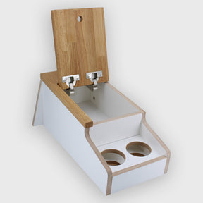 MobyCube - Organizer / Staukiste mit Getränkehaltern für VW T5-T6.1