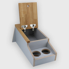 MobyCube - Organizer / Staukiste mit Getränkehaltern für VW T5-T6.1