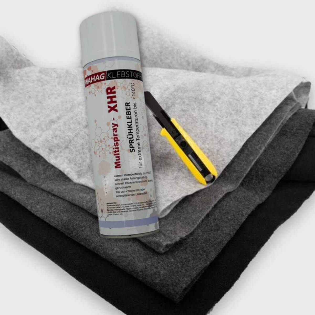 15m² 4-Wege Ultraflex Filz-Paket inkl. Sprühkleber und Cutter Messer