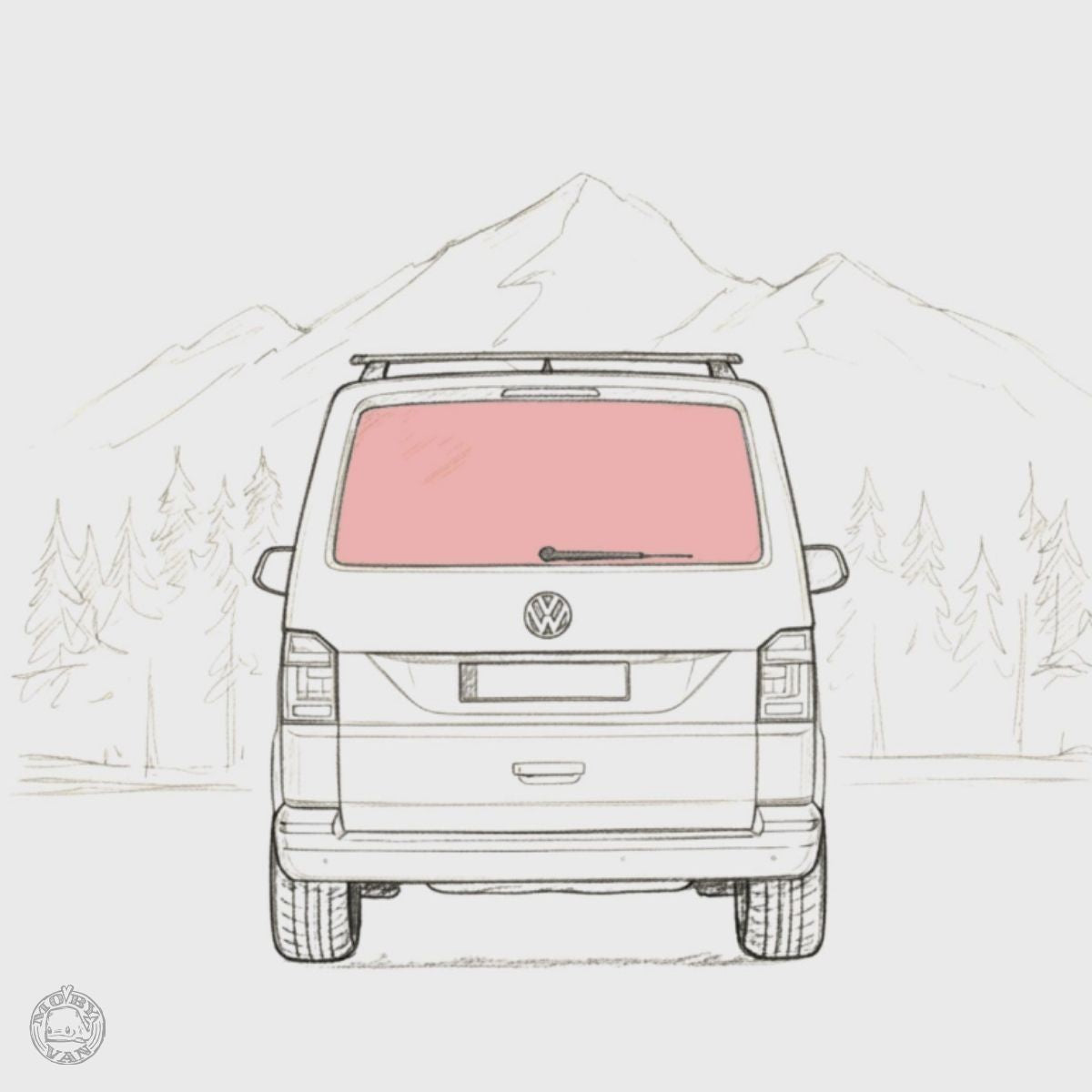 Heckscheibe Heckklappe T6 - T6.1