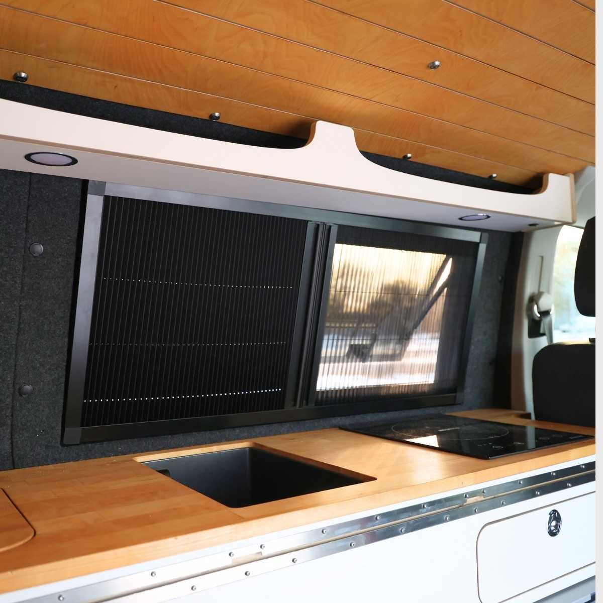 Ausstellfenster VW T5-T6.1 mitte Glas/Glas (mit/ohne Verdunkelung/Fliegengitter)