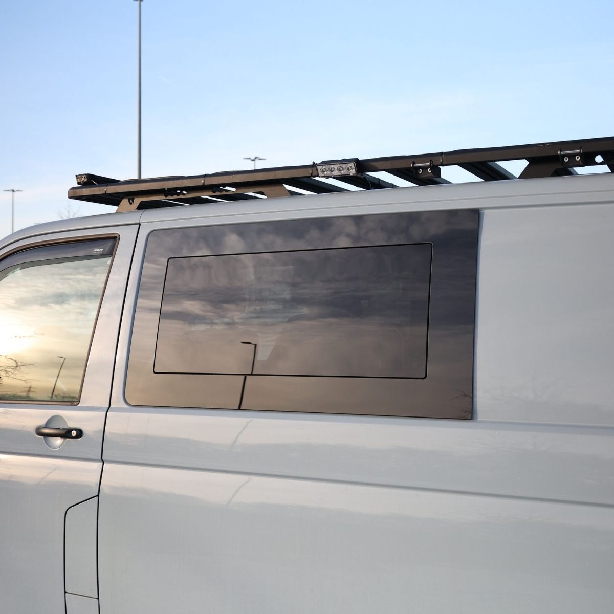 Ausstellfenster VW T5-T6.1 mitte Glas/Glas (mit/ohne Verdunkelung/Fliegengitter)