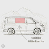 Ausstellfenster VW T5-T6.1 mitte Glas/Glas (mit/ohne Verdunkelung/Fliegengitter)