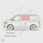 Ausstellfenster VW T5-T6.1 mitte Glas/Glas (mit/ohne Verdunkelung/Fliegengitter)