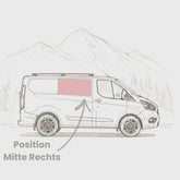 Fenêtre coulissante centrale Ford Transit Custom (2012 - 2023)
