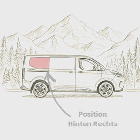 Seitenscheibe Hinten Ford Transit Custom V710 L2 (ab 2024) / New Transporter L2