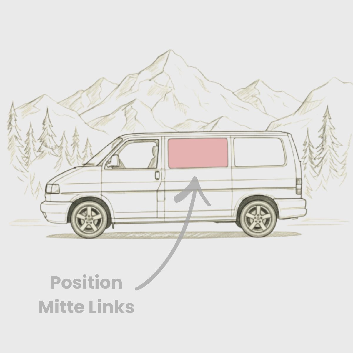 Schiebefenster Mitte VW T4