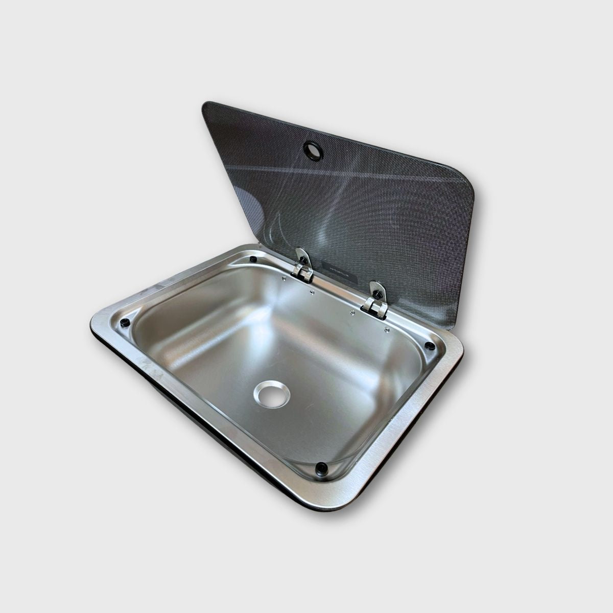Dometic CE99 Edelstahl Waschbecken mit Glasabdeckung