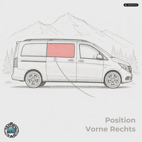 Schiebefenster - Vorne - getönt | MB Vito / V-Klasse W447