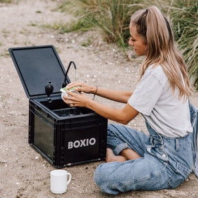 BOXIO WASH PLUS | Mobiles Waschbecken mit Campingdusche