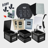 BOXIO SANITARY PLUS: mobile Toiletteboxen, TENT-Zelt, Sitzdeckel, Matten, Beutel, HEMP, SHAKE, BEADS und Zubehörset