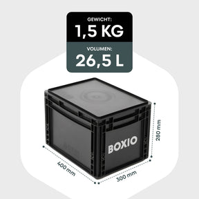 BOXIO – SOLO | Eurobox mit Deckel