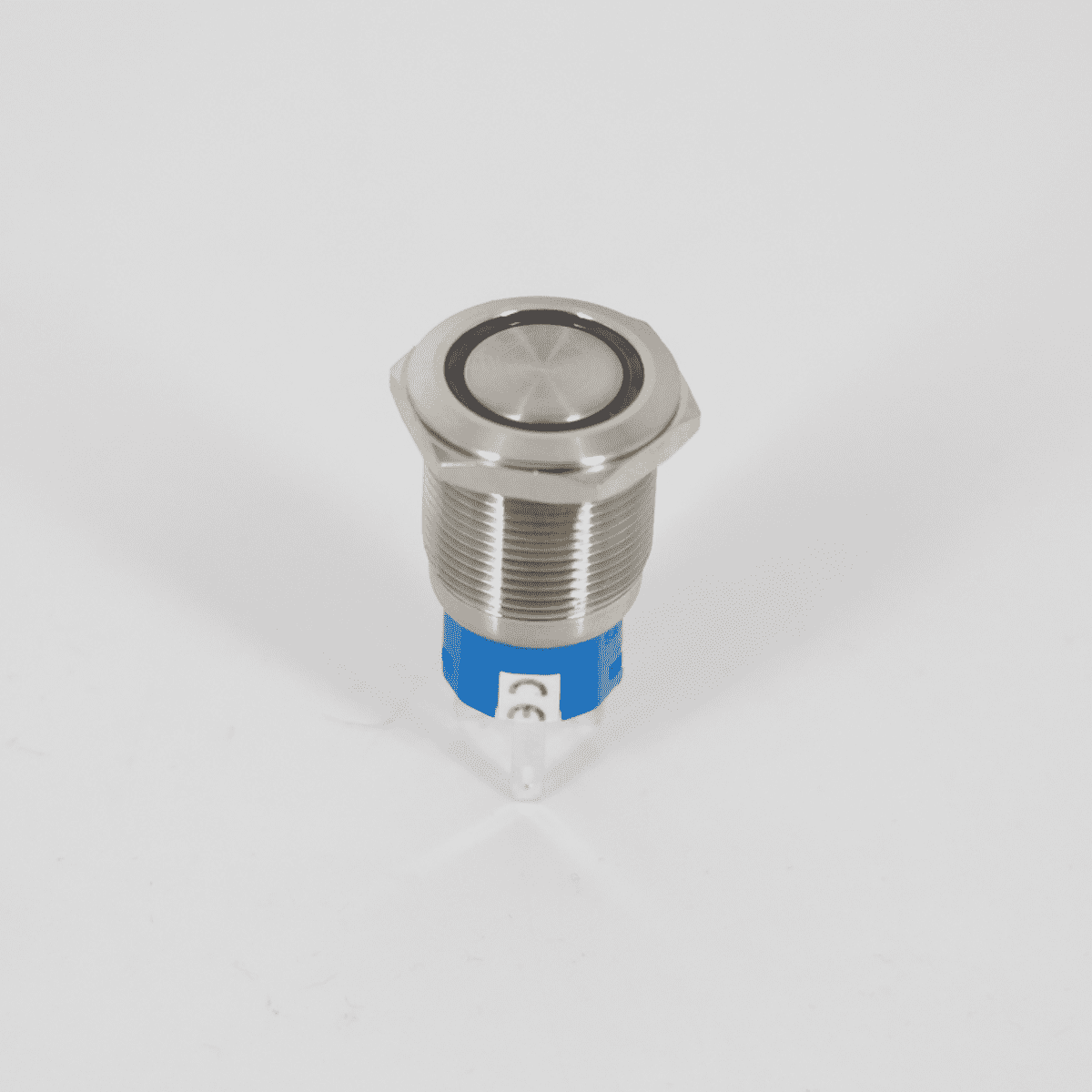 Edelstahl-Schalter mit LED in weiß 12V/5A Wasserdicht nach IP67