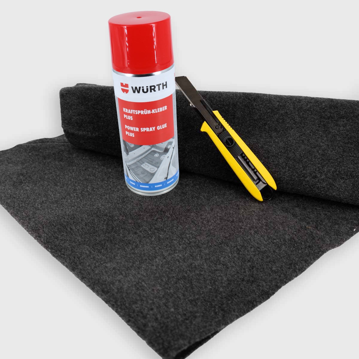 15m² 4-Wege Ultraflex Filz-Paket inkl. Sprühkleber und Cutter Messer