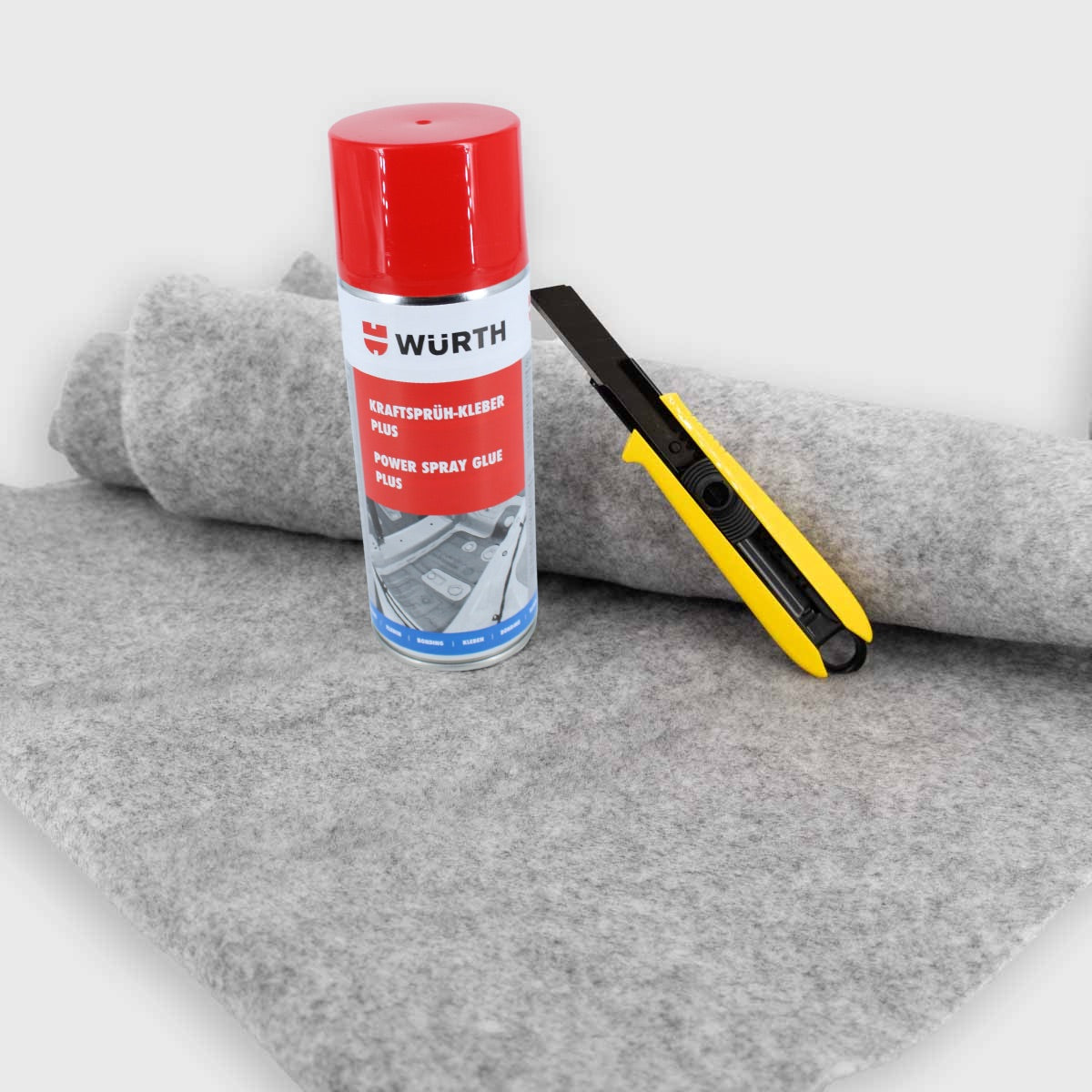 15m² 4-Wege Ultraflex Filz-Paket inkl. Sprühkleber und Cutter Messer