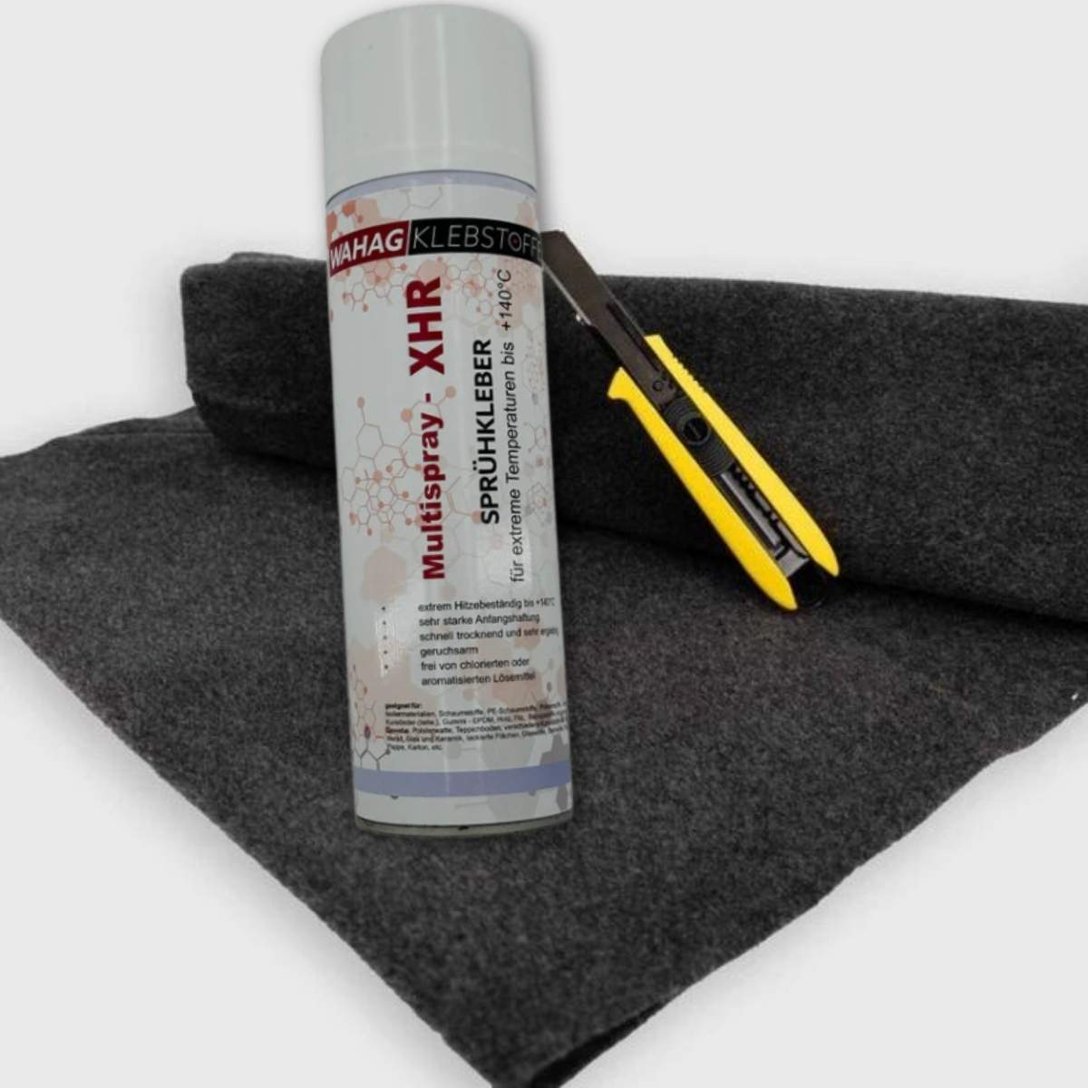 15m² 4-Wege Ultraflex Filz-Paket inkl. Sprühkleber und Cutter Messer