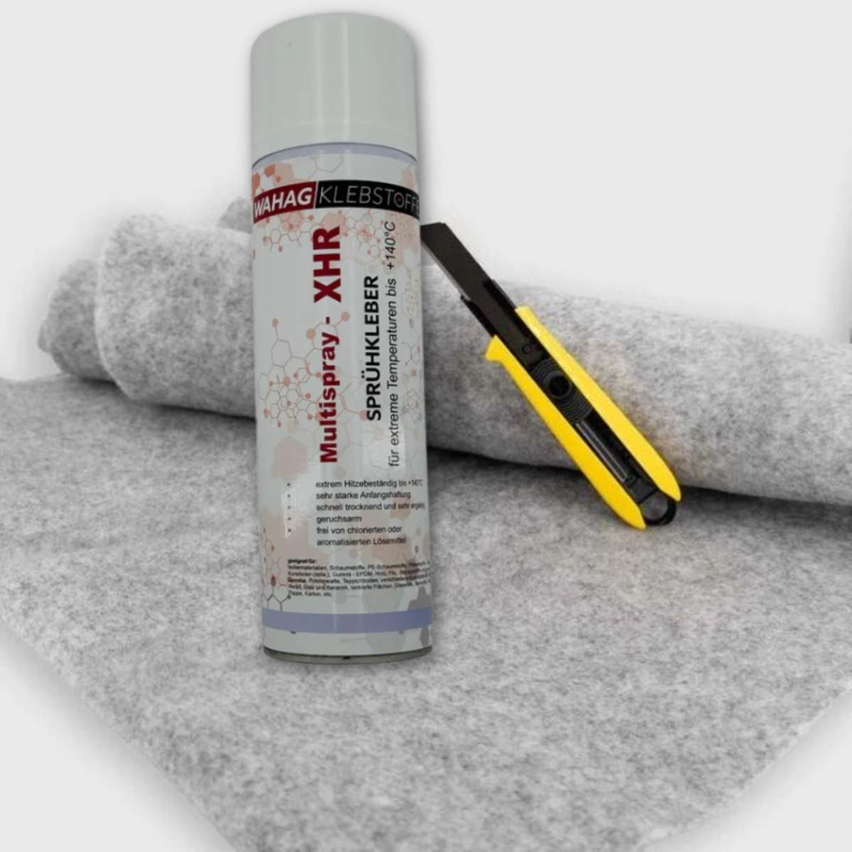 15m² 4-Wege Ultraflex Filz-Paket inkl. Sprühkleber und Cutter Messer