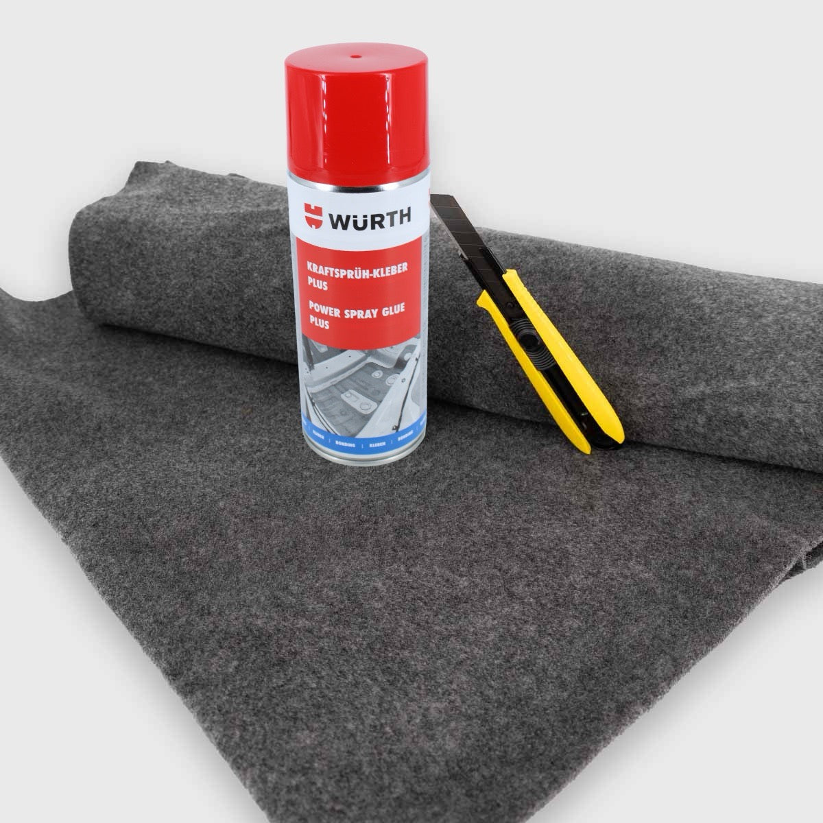 15m² 4-Wege Ultraflex Filz-Paket inkl. Sprühkleber und Cutter Messer
