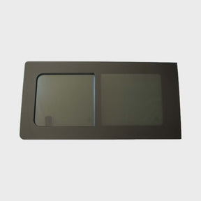 Tinted sliding window for T5-T6.1, center-left position, featuring a sleek 80% black tint on durable safety glass.